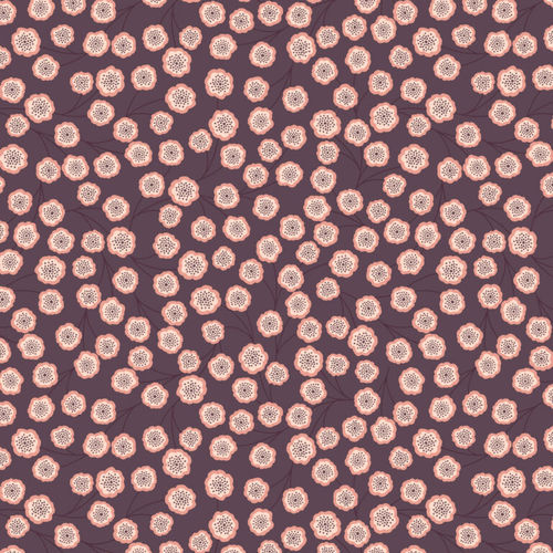 Simple flower - Dark aubergine