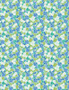 Floral Burst - Aqua and Blue