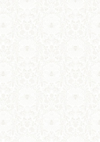 Queen bee - white on white